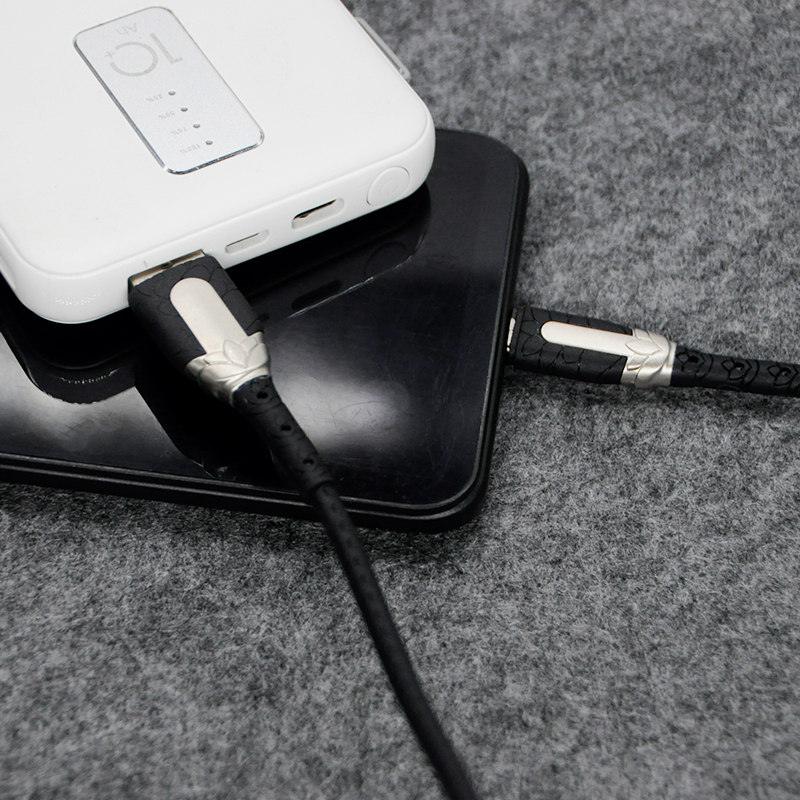 Chargeur de câble micro USB en alliage de zinc TPE 2m 3m Câble de synchronisation de données de charge pour téléphones portables