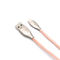 Câble de chargeur de données de câble iPhone tressé en nylon rose belle en alliage de zinc