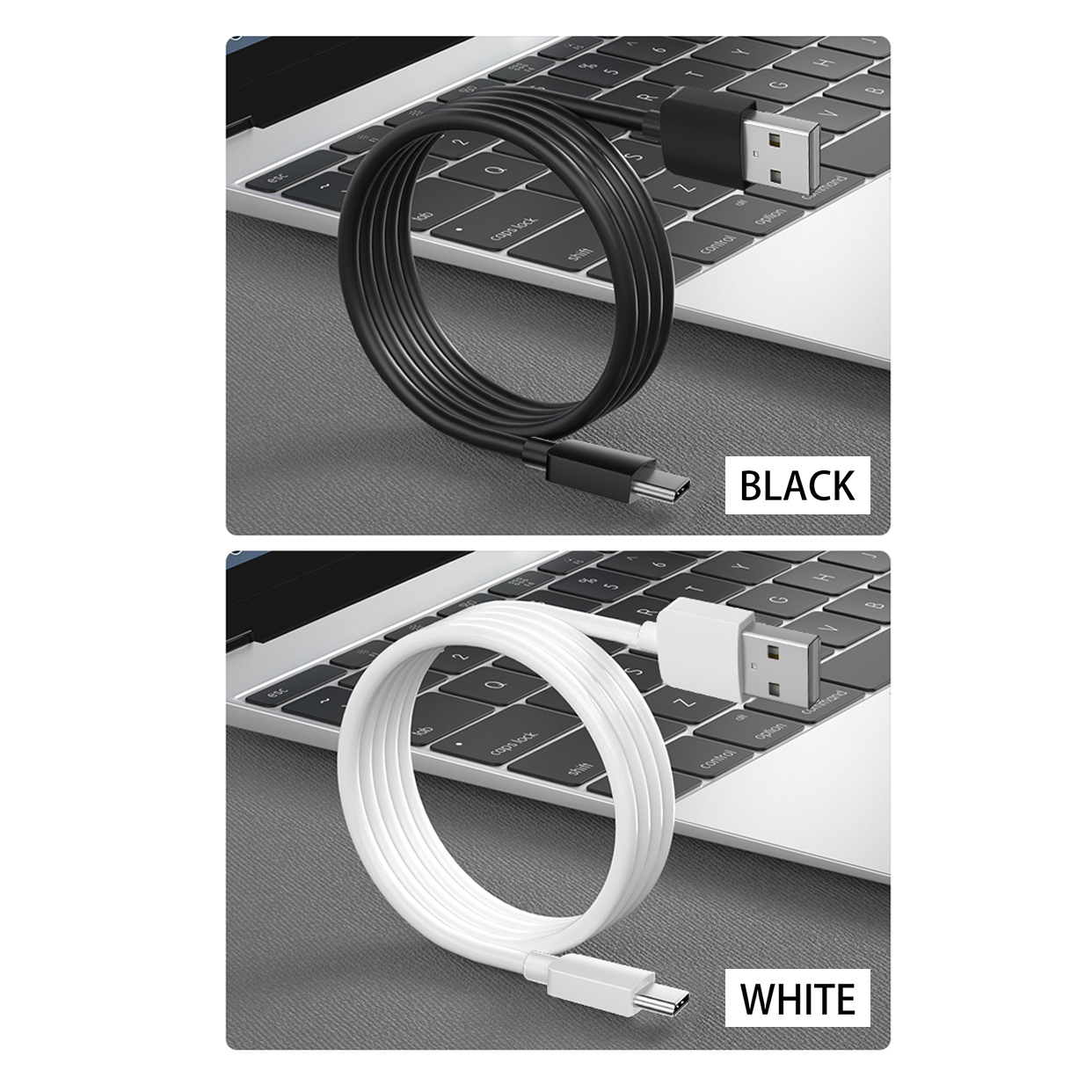 En gros en vrac noir blanc PVC 1M 2M 3M Micro USB Chargeur Data Line Datable Data Cable